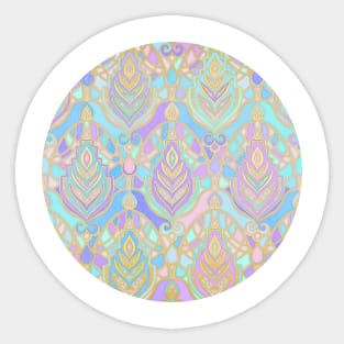 Jade & Blue Enamel Art Deco Pattern Sticker